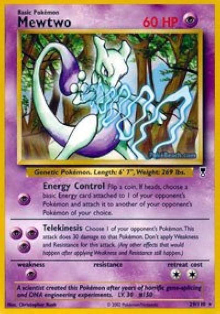 ポケモンカード Mewtwo 60HP Amazon.com: Pokemon - Mewtwo (29) - Legendary Collection